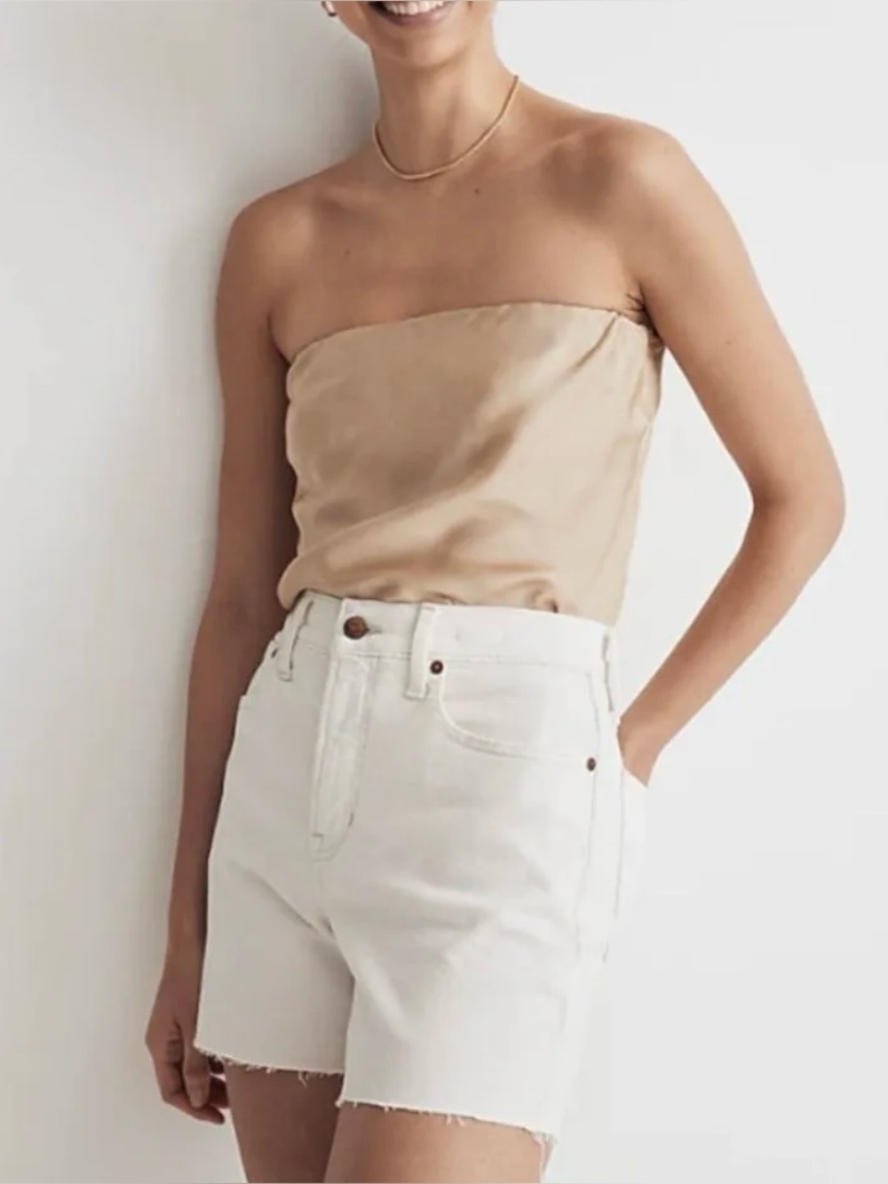 MADEWELL Womens Perfect Vintage Mid-Length Jean Short 20W Vintage Canvas NWT